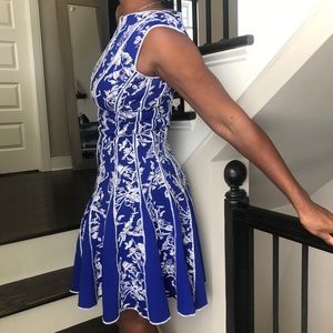Blue and white cocktail  dress